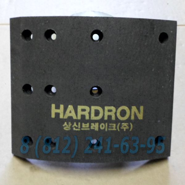 Накладка тормозной колодки HYUNDAI HD160,170,450,600 (шир.155мм,11отв.) передней(F1) SANGSIN