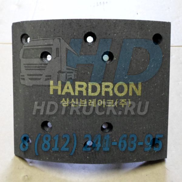 Накладка тормозной колодки HYUNDAI HD160,170,450,600 (шир.155мм,10отв.) передней(F2) SANGSIN