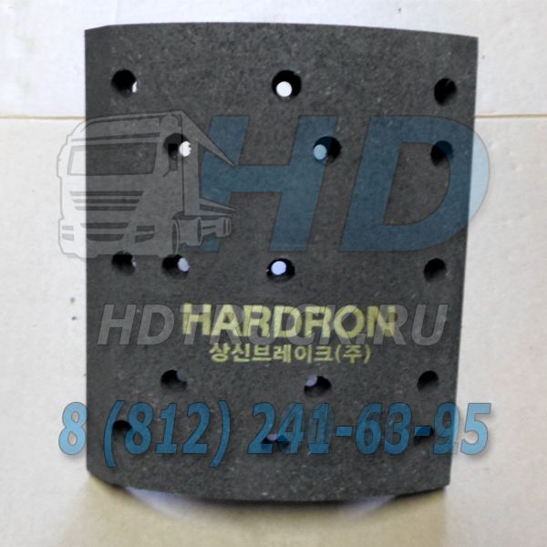 Накладка тормозной колодки HYUNDAI HD160,170,450,600 (шир.220мм,16отв.) задней(R1) SANGSIN